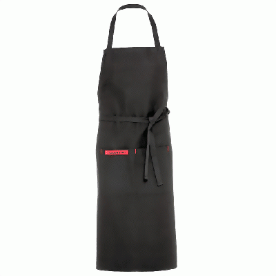 BBQ Textil-Schürze schwarz mit 2 Taschen